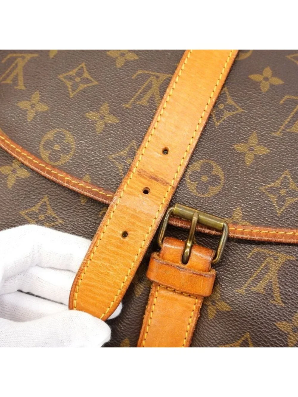 Louis Vuitton Shoulder Bag Monogram Saumur 35 Brown